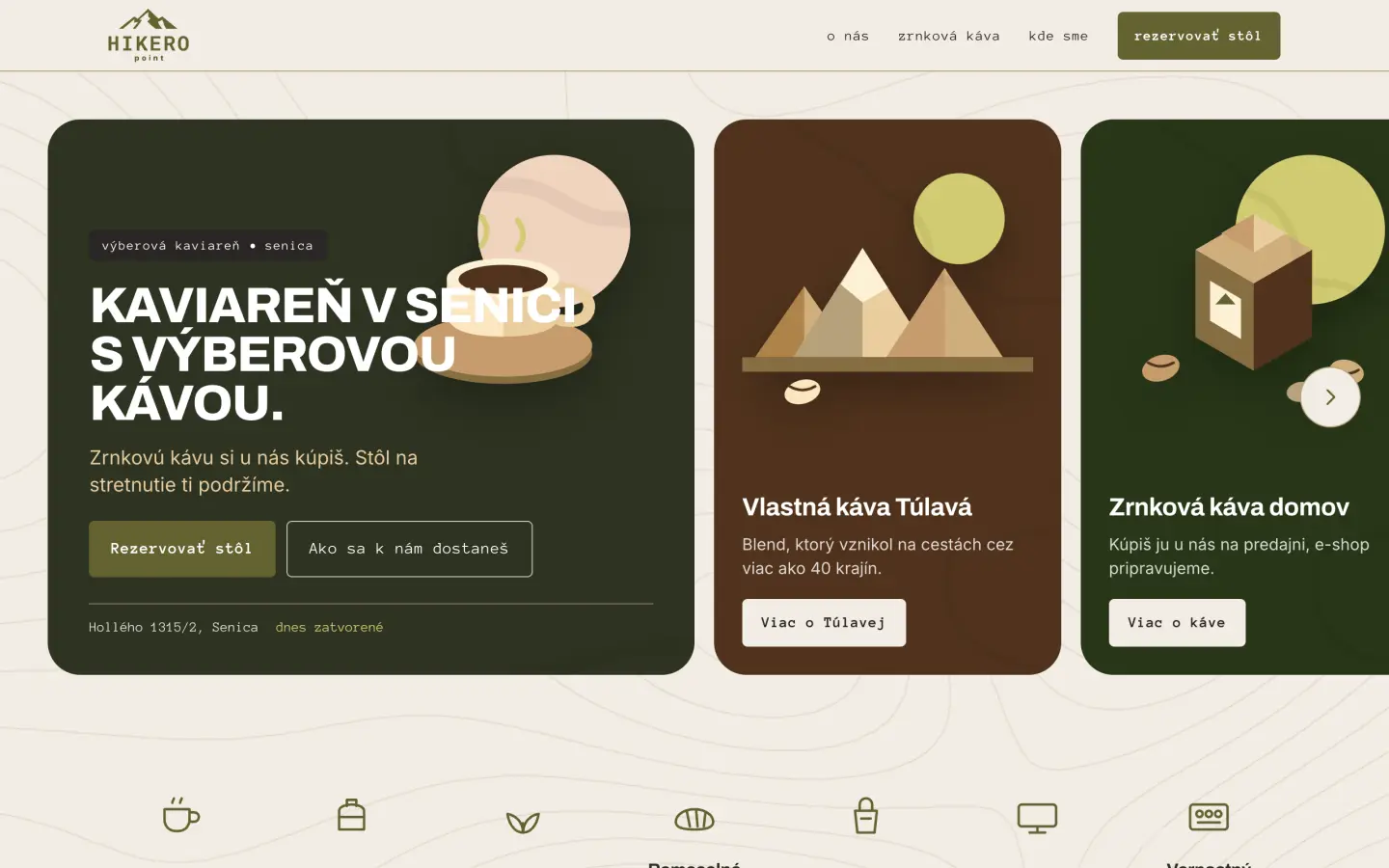 Hikero Point specialty café website